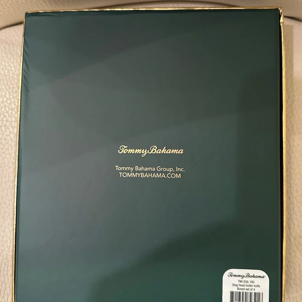 Tommy Bahama Gold & Silver Butter Knives Set, Brass/Stainless Steel x 4 NWT